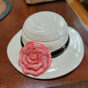 hat trinket dish very cute small chip inside of hat can't see